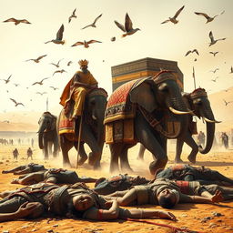 A dramatic historical scene of the battle against the Kaaba