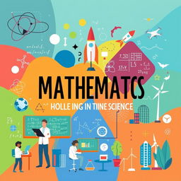 An illustrated poster showcasing the significant role of mathematics in science and innovation