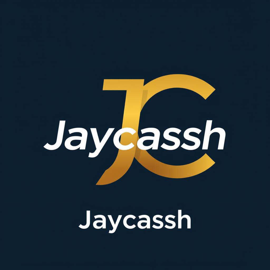 A sleek and modern film logo design for 'Jaycassh', featuring bold typography and dynamic elements