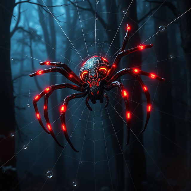 A striking hybrid spider that combines delicate arachnid features with Spider-Man’s signature webbed patterns