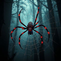 A striking hybrid spider that combines delicate arachnid features with Spider-Man’s signature webbed patterns