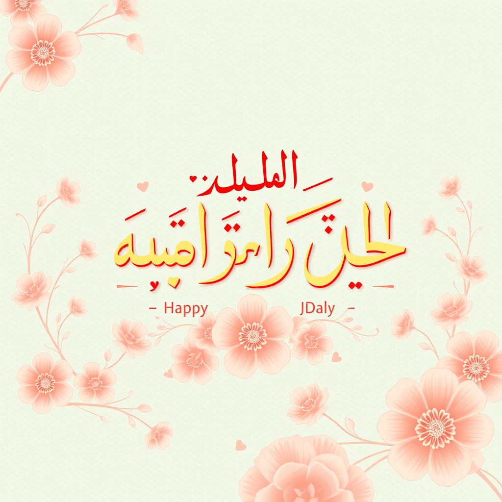A beautifully designed Persian text image celebrating Mother's Day, featuring elegant calligraphy in warm colors