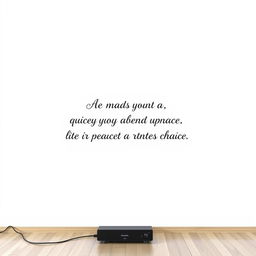 A beautifully designed wallpaper featuring an inspiring quote centered on a white background