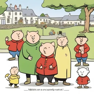 In the Manx cartoon, the characters speak in the Manx language.