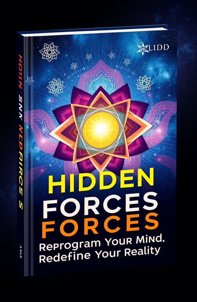 A visually striking book cover design for 'Hidden Forces: Reprogram Your Mind, Redefine Your Reality'