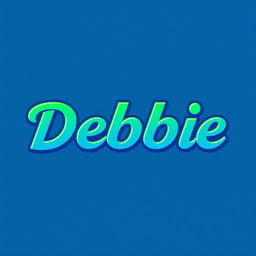 The word 'Debbie' displayed in a vibrant, bold font that closely matches the lower text in style