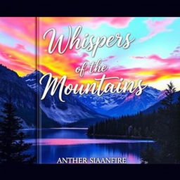 A visually striking book cover featuring a majestic mountain landscape during sunset, with vibrant orange and pink hues in the sky