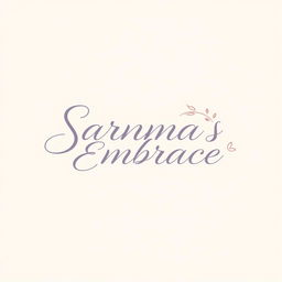 An elegant and aesthetic logo design for the name 'Sarnma's Embrace'