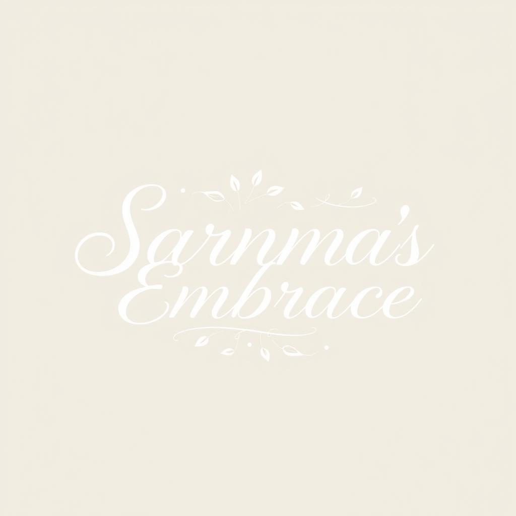 An elegant and aesthetic logo design for the name 'Sarnma's Embrace'