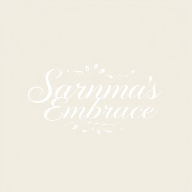 An elegant and aesthetic logo design for the name 'Sarnma's Embrace'