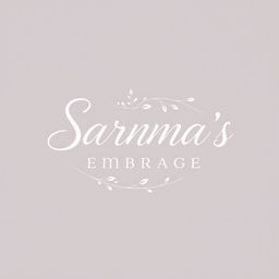 An elegant and aesthetic logo design for the name 'Sarnma's Embrace'