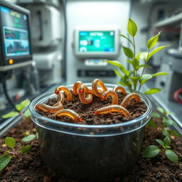 A futuristic lab scene showcasing advanced nano-technology