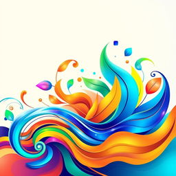 A vibrant and imaginative creative design concept featuring an abstract blend of colors and shapes, showcasing dynamic patterns that flow harmoniously