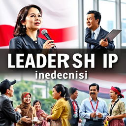 An exploration of leadership in Indonesia, showcasing diverse leaders from various fields including politics, business, and social movements