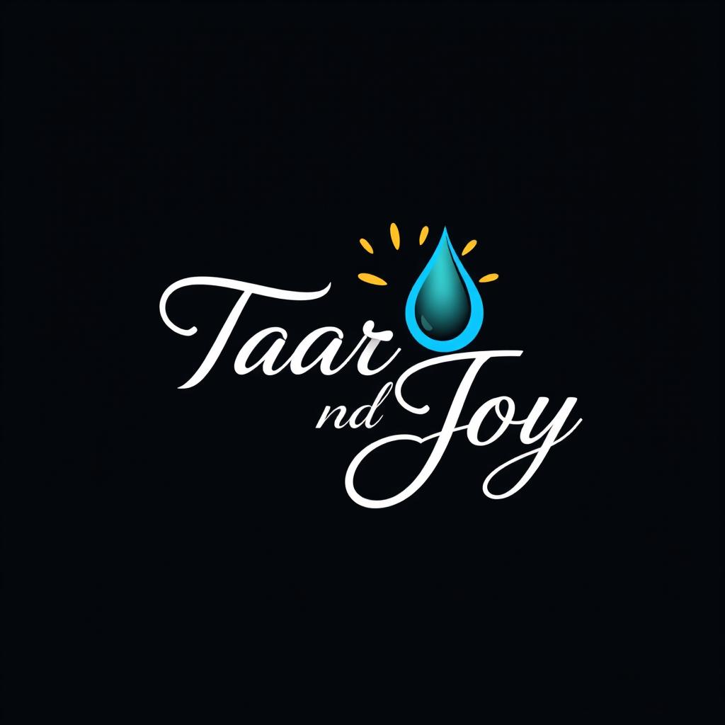 A sleek and modern logo design featuring the name 'Tear and Joy' in an elegant, artistic font