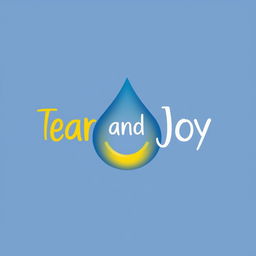 A unique and artistic logo design for 'Tear and Joy' that visually represents the interplay of emotions