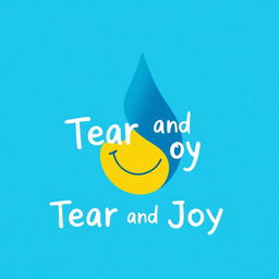 A unique and artistic logo design for 'Tear and Joy' that visually represents the interplay of emotions