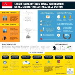 An informative and visually engaging infographic that illustrates the analysis of the handling of violations in regional head elections in Indonesia