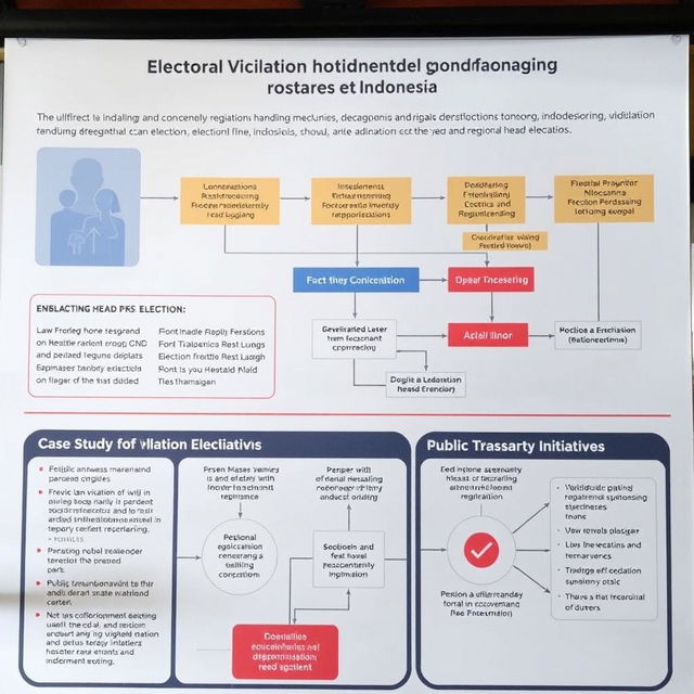 A detailed analysis of the electoral violation handling model for regional head elections in Indonesia, including an overview of current regulations, enforcement mechanisms, case studies of past violations, and recommendations for improvement