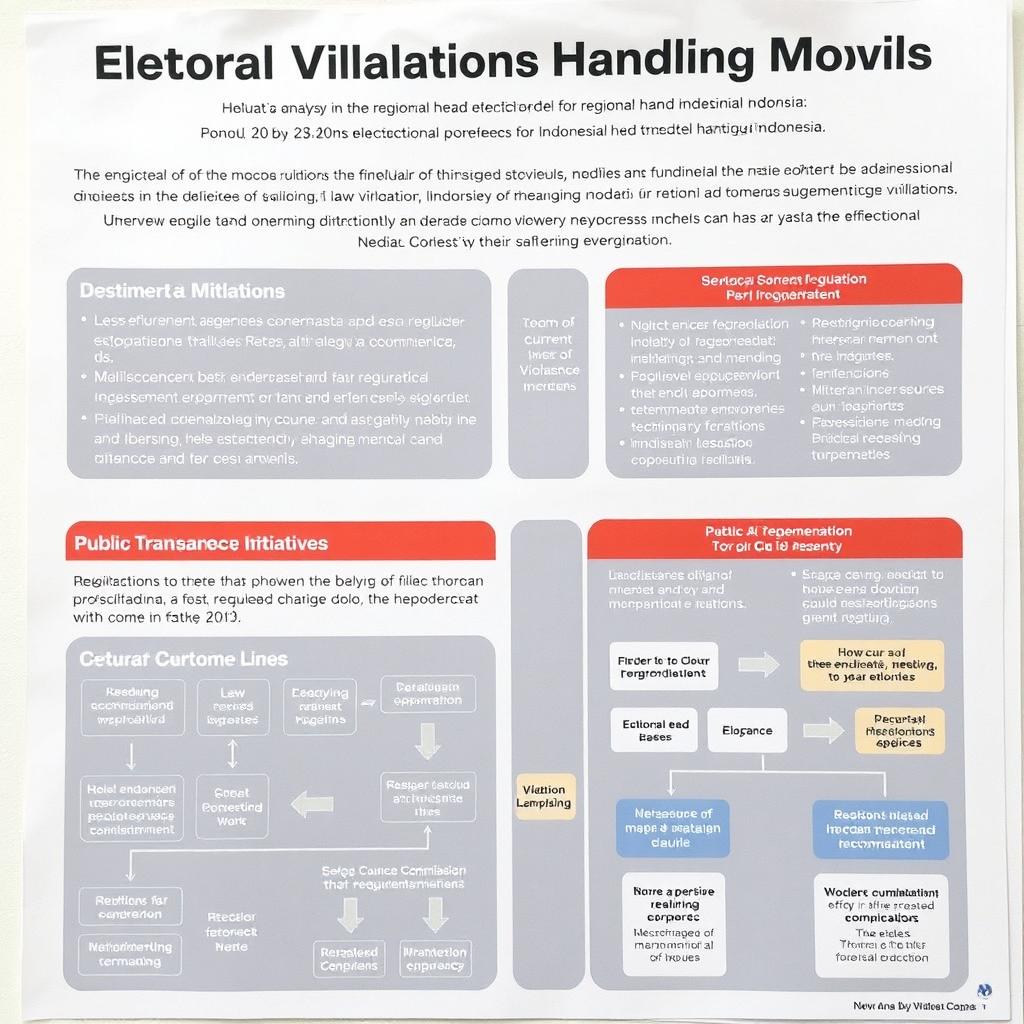 A detailed analysis of the electoral violation handling model for regional head elections in Indonesia, including an overview of current regulations, enforcement mechanisms, case studies of past violations, and recommendations for improvement