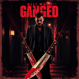 An action film poster in a striking red theme, reminiscent of classic gangster films