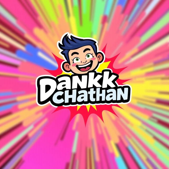 A vibrant and eye-catching logo design for a meme page named 'Dankkchetan'