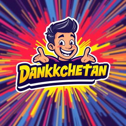 A vibrant and eye-catching logo design for a meme page named 'Dankkchetan'
