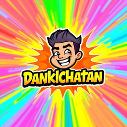 A vibrant and eye-catching logo design for a meme page named 'Dankkchetan'