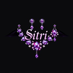 A stylish and eye-catching logo featuring a luxurious necklace adorned with sparkling rhinestones, paired with elegant earrings that complement the necklace