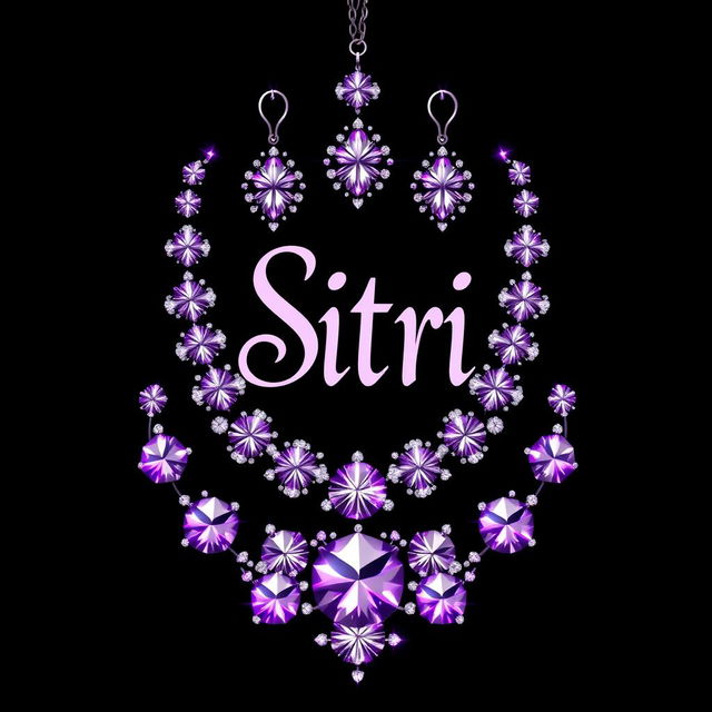 A stylish and eye-catching logo featuring a luxurious necklace adorned with sparkling rhinestones, paired with elegant earrings that complement the necklace