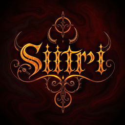 A mystical illustration featuring the word 'Sitri' surrounded by intricate devil symbols, combining dark and light elements