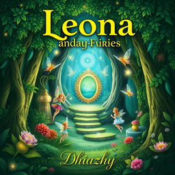 A captivating book cover design for 'Leona and the Fairies'