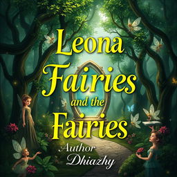 A captivating book cover design for 'Leona and the Fairies'