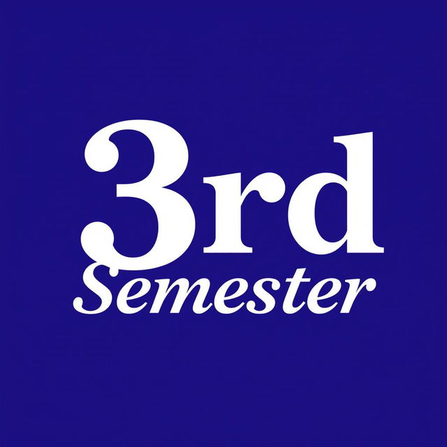 A digital design featuring the text '3rd Semester' in stylish fonts that match the original design