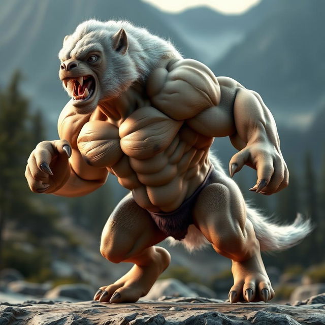 A powerful and muscular animal, depicted in stunning 3D detail