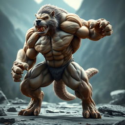 A powerful and muscular animal, depicted in stunning 3D detail