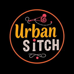 Create a logo for a clothing company named 'Urban Stitch'