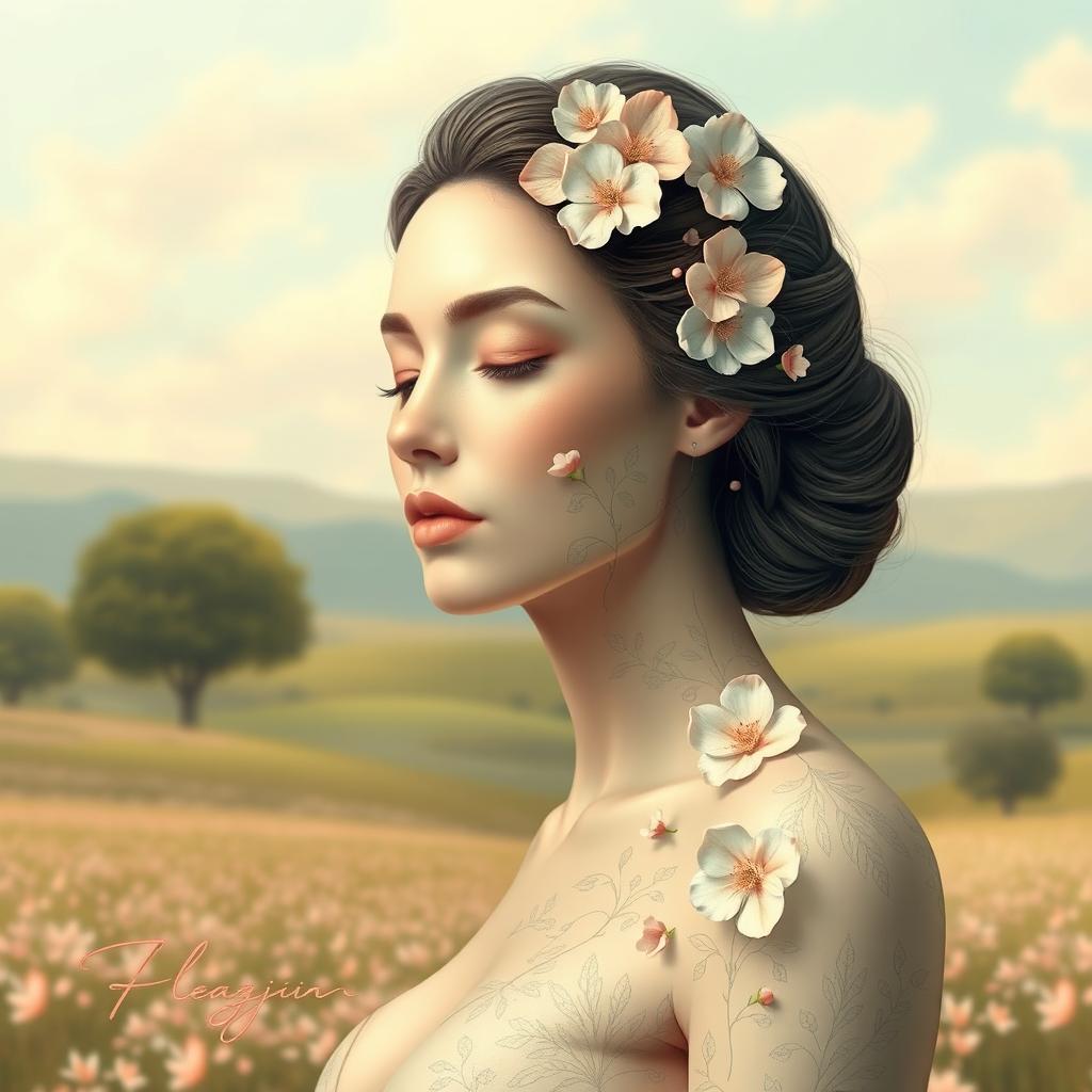 An artistic representation of a feminine form, emphasizing beauty and elegance