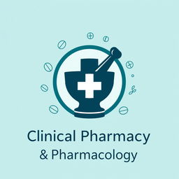 A modern and professional logo design for a Clinical Pharmacy and Pharmacology Department WhatsApp group