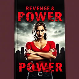 A dramatic book cover design depicting the themes of revenge and power