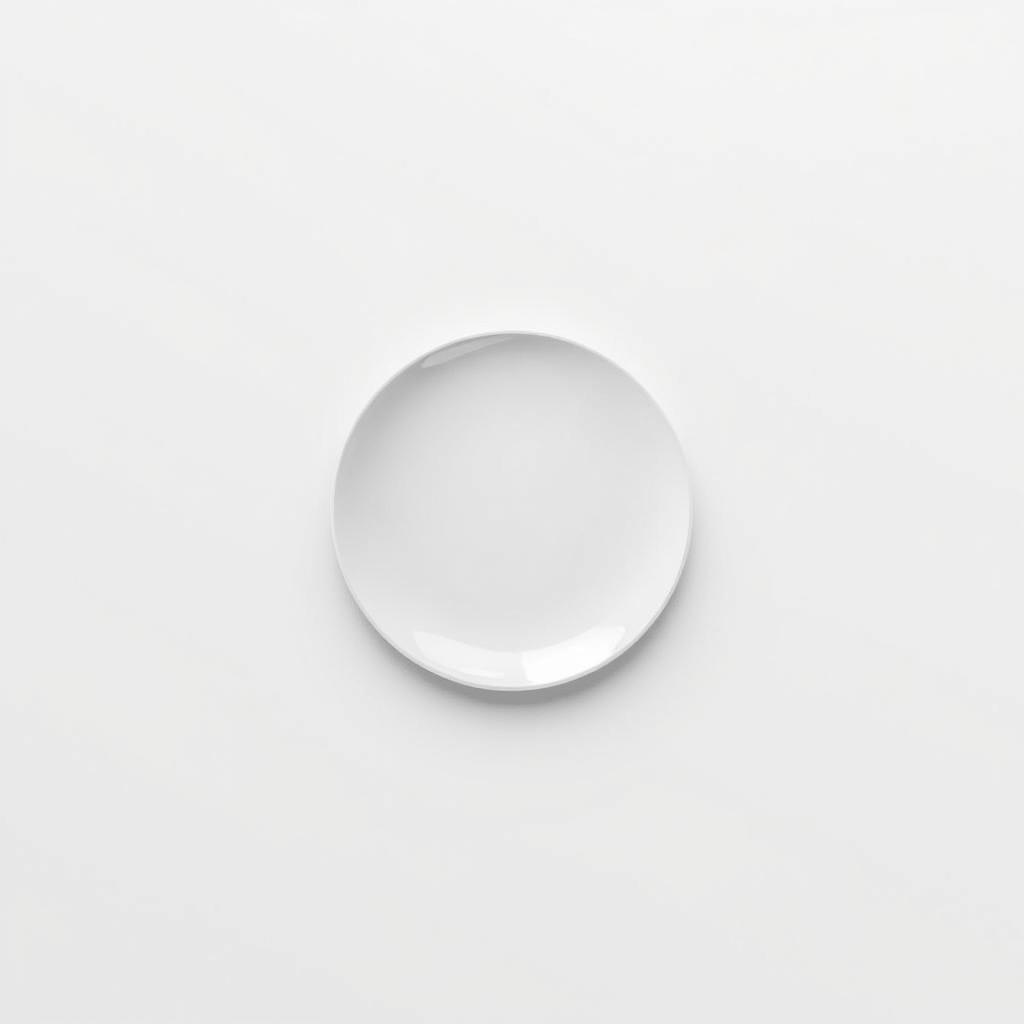 A minimalistic and modern design featuring a simplistic circular object placed against a smooth white background