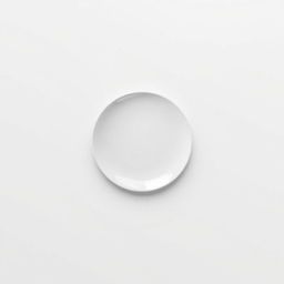 A minimalistic and modern design featuring a simplistic circular object placed against a smooth white background