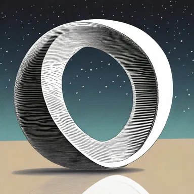 In the science fiction novel, the protagonist discovers a hidden message encoded in a Mobius strip.
