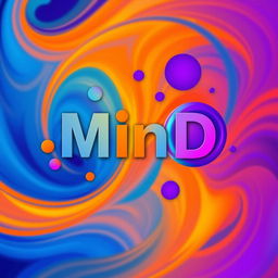A dynamic, colorful abstract representation featuring the words 'MinD' prominently in the center