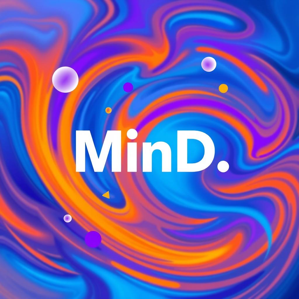 A dynamic, colorful abstract representation featuring the words 'MinD' prominently in the center