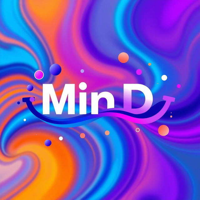 A dynamic, colorful abstract representation featuring the words 'MinD' prominently in the center