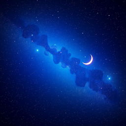 A vibrant digital art piece showcasing a mesmerizing starry night sky, filled with twinkling stars and a rich gradient of deep blues and purples