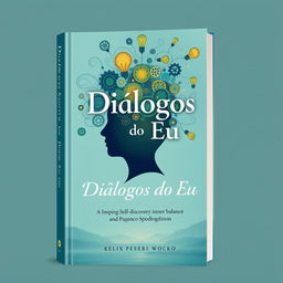 A visually striking book cover design for a philosophical and psychological book titled 'Diálogos do Eu'