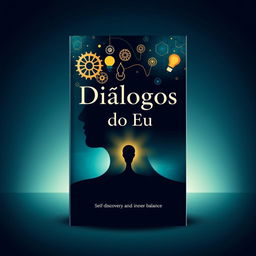 A visually striking book cover design for a philosophical and psychological book titled 'Diálogos do Eu'