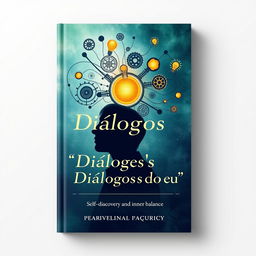 A visually striking book cover design for a philosophical and psychological book titled 'Diálogos do Eu'
